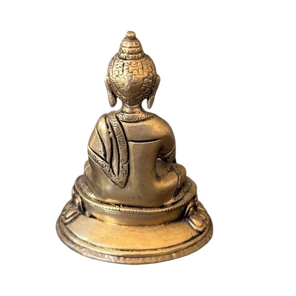 Brass Sitting Buddha / Shiva Statuette - Picture 2 of 6